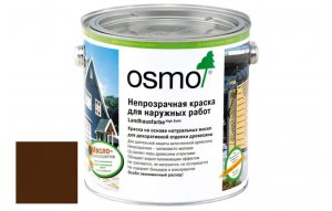 2607 Темно-коричневая 0,75л серия Непрозрачная краска Landhausfarbe